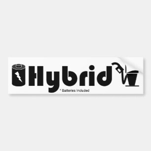 HYBRID-batterijen inbegrepen pomp en batterij Bumpersticker