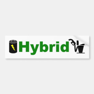 HYBRID groene batterij en pomp Bumpersticker