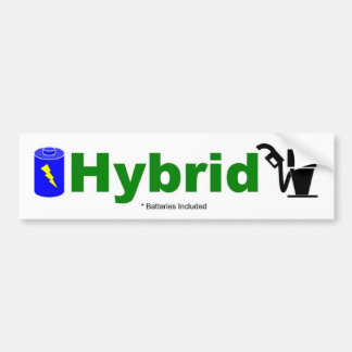 HYBRID kleurrijke pomp en batterij inbegrepen Bumpersticker