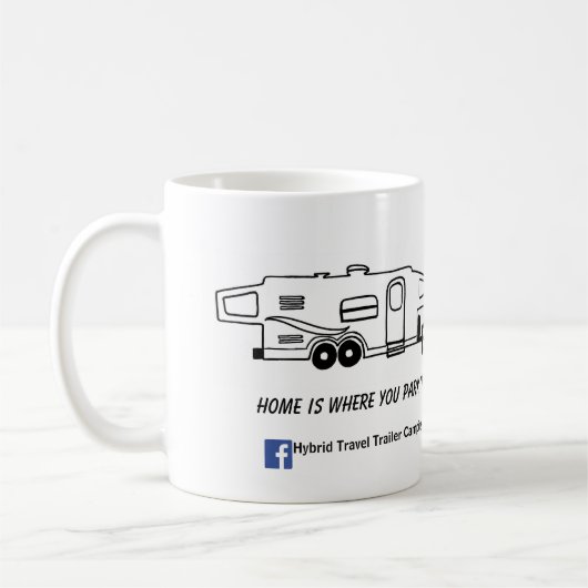 Hybride Camper Mok - Thuis is waar je het parkeert (Links)