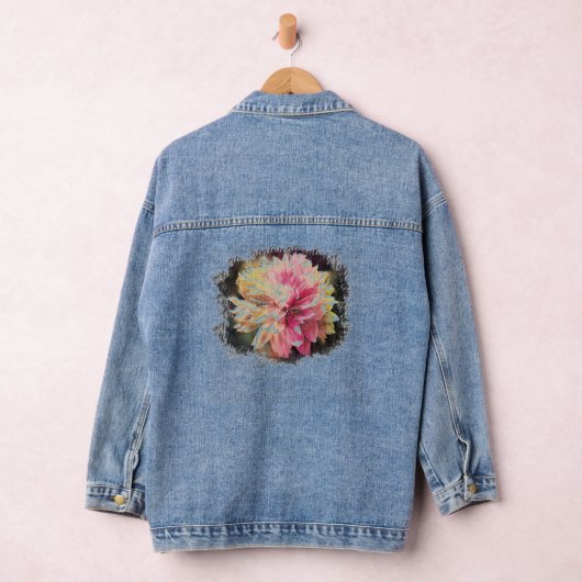 "Hybride dahlia" Denim Jacket (Hangar)