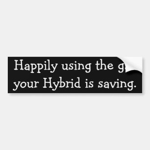 Hybride gasBumpersticker Bumpersticker