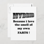 hybride - ik hou van de geur van mijn eigen farce briefkaart (Voorkant / Achterkant)