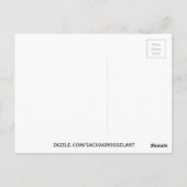 Hybride thee Roos waterverf moderne bloemkunst Briefkaart (Achterkant)