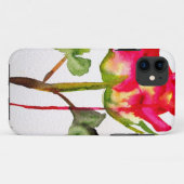 Hybride thee Roos waterverf moderne bloemkunst Case-Mate iPhone Case (Achterkant (horizontaal))