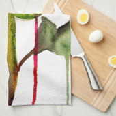 Hybride thee Roos waterverf moderne bloemkunst Theedoek (Quarter Fold)