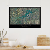 Hyco Lake North Carolina Satellite Poster Map (Keuken)