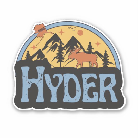 Hyder, Alaska Sticker (Voorkant)
