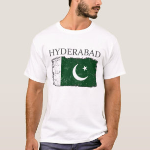 Hyderabad Pakistaanse vlag Hyderabad Toerist T-shirt