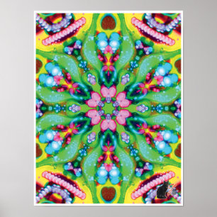 Hydra Cinetic Collage Kaleidoscope Poster