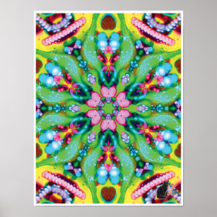 Hydra Cinetic Collage Kaleidoscope Poster