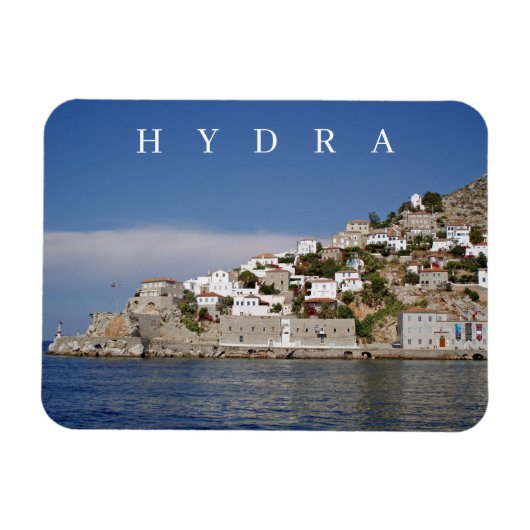 Hydra eiland uitzicht koelkastmagneet magneet (Horizontaal)