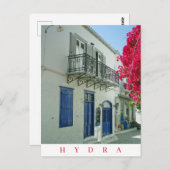 Hydra eilandhuis uitzicht briefkaart (Voorkant / Achterkant)