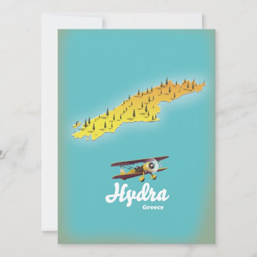 Hydra greece retro map (Voorkant)