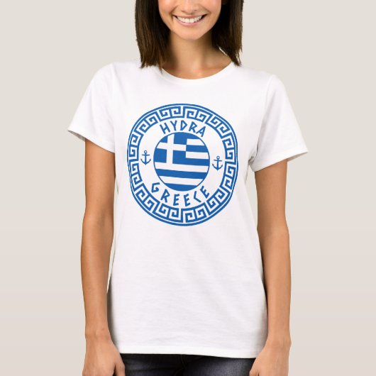 Hydra, Griekenland Vlag Dames T-Shirt (Voorkant)