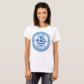Hydra, Griekenland Vlag Dames T-Shirt (Voorkant volledig)