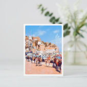 HYDRA - muilkorven in de haven Briefkaart (Staand voorkant)