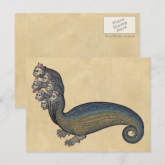 Hydra Zee Serpent Briefkaart (Voorkant / Achterkant)