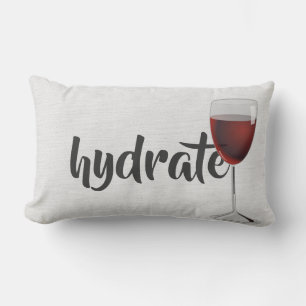 hydraat-rode wijn in glas kussen