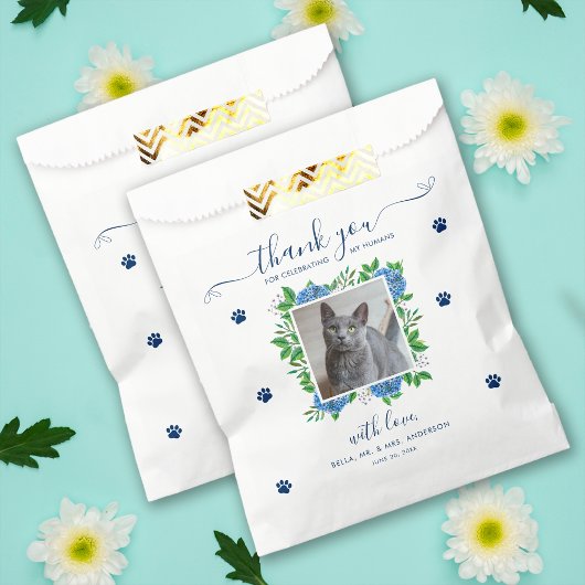 Hydrangea 1 Foto Custom Pet Cat Treat Bruiloft Bedankzakje