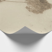 Hydrangea  Antiek Sepia Rustic Floral Cadeaupapier (Hoek)