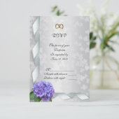 Hydrangea antwoordkaart RSVP kaartje (Staand voorkant)