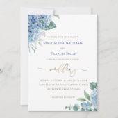 Hydrangea aquarelle | FAIRE-PART DE MARIAGE (Devant)