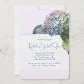 Hydrangea Art Pastels Invitation de douche nuptial (Devant)
