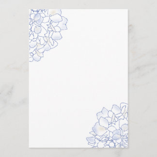 Hydrangea Art White Wedding Programme Paper