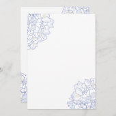 Hydrangea Art White Wedding Programme Paper Programma (Voorkant / Achterkant)