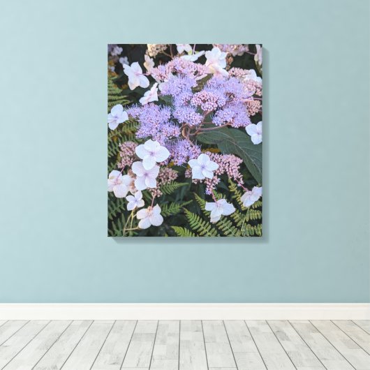 Hydrangea Aspera Bloemen Bloemen Canvas Afdruk (Insitu (Houten vloer))