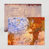 Hydrangea Autumn RSVP Briefkaart (Voorkant / Achterkant)
