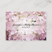 Hydrangea Baby shower Registry Kaarten (Achterkant)