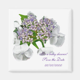 Hydrangea Baby shower sparen de Datum Magnet Magneet