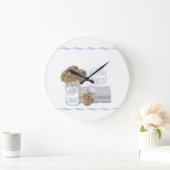 Hydrangea Bathroom Wall Clock Grote Klok (Huis)