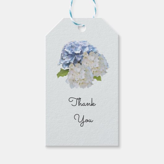 Hydrangea bedankingskaartjes cadeaulabel (Voorkant)