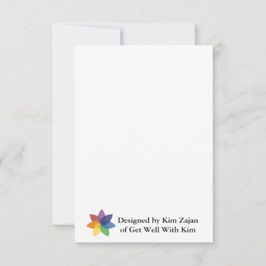 Hydrangea bedankje bedankkaart (Achterkant)