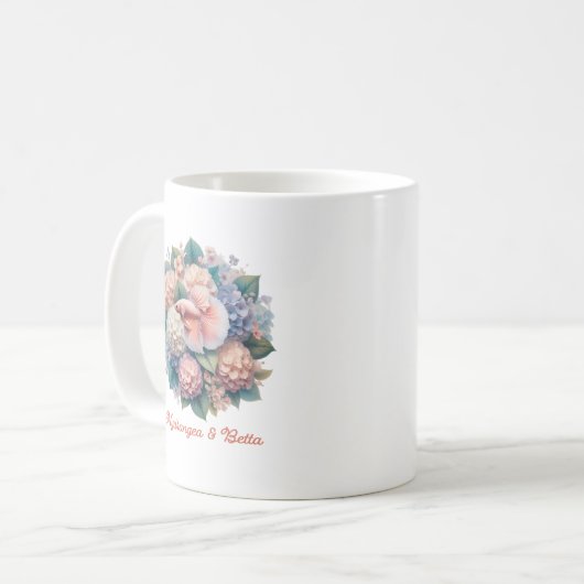 Hydrangea & Bettafish Mug (Devant gauche)