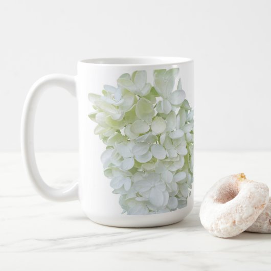 Hydrangea - Blanc - Mug (Avec donut)
