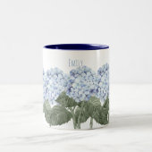 Hydrangea Blauwe Bloemen Contrast Mok (Center)