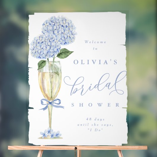 Hydrangea Bleu & Champagne Peinture de salle de ba (Neutre)