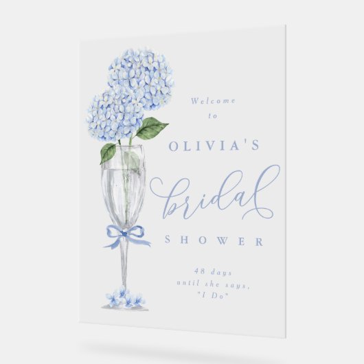 Hydrangea Bleue & Champagne Bienvenue Pluie d'Arge (Angle)