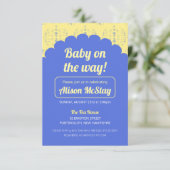 Hydrangea Block Baby shower Invitation Bedankkaart (Staand voorkant)