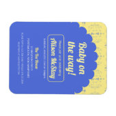 Hydrangea Block Baby shower Invitation Magneet (Horizontaal)