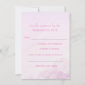 Hydrangea bloem formele trouw-RSvp roze paars Kaart (Achterkant)