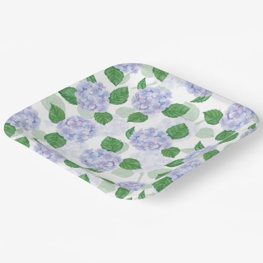 Hydrangea Bloem  Papieren Bordje (Gebogen)