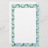 Hydrangea bloemen briefpapier (Voorkant / Achterkant)