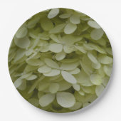 Hydrangea Bloemen Celadon Groen Papieren Bordje (Voorkant)