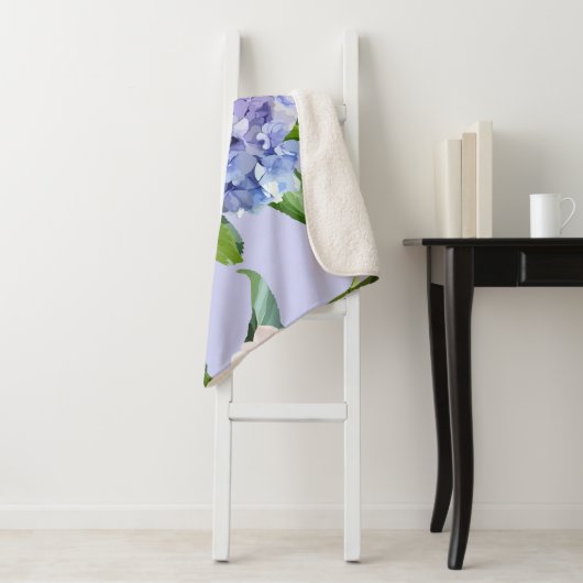 Hydrangea bloemen: veelkleurige bloemige textuur. sherpa deken (In situ)