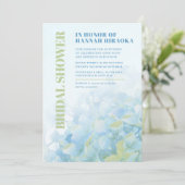 Hydrangea bloemenblauw groen vrijgezellenfeest kaart (Staand voorkant)